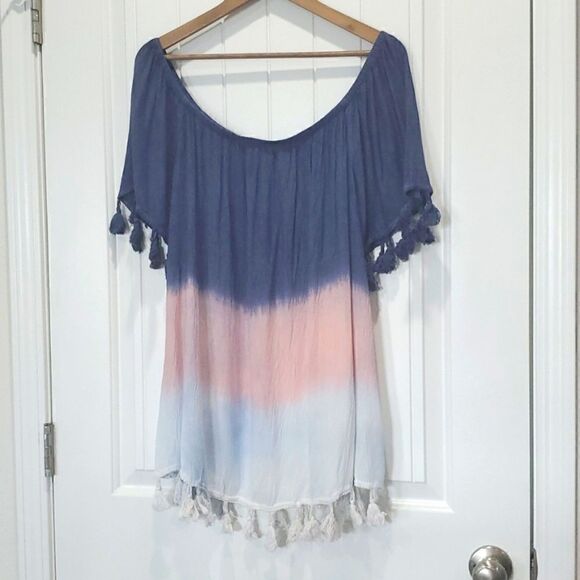 Unique Spectrum womans ombre boho style blouse, size xl - Picture 1 of 4